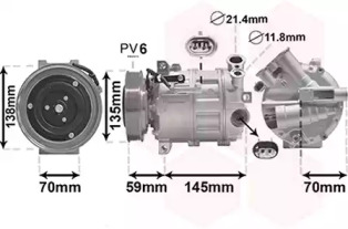 VAN WEZEL 0100k145 -  Компрессор, кондиционер